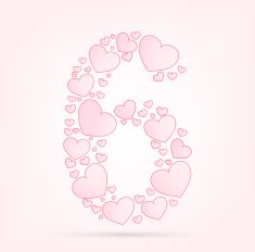 Font of hearts vector illustration N23