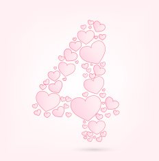 Font of hearts vector illustration N25