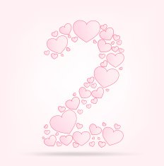 Font of hearts vector illustration N26