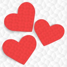 Stylish red heart background Vector illustration