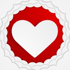 Stylish red heart background Vector illustration N2