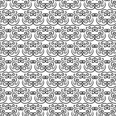 Elegant oriental black and white pattern