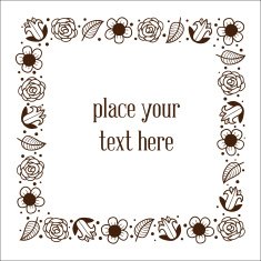 floral frame N166