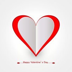 Happy valentine's day card for heart design vector illustration