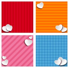 Valentines Day Set of Four Web Banners N4