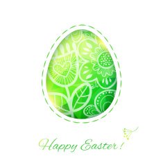 Easter Egg card with flower N2