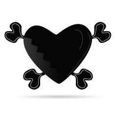 sweet and cute heart vector illustration