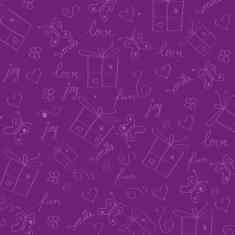 hand draw texture - seamless pattern with hearts gifts butterf N5