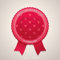 Round label for Valentine's Day N4