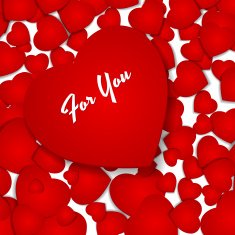 festive background with red hearts