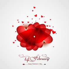Valentine's day card background for celebration colorful heart illustration vector