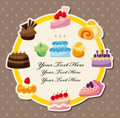 cartoon cake card