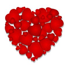 Valentine greeting card with big heart N2