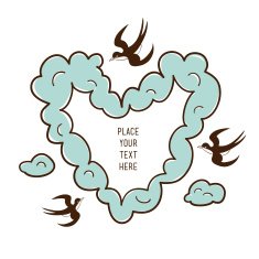 Clouds heart frame N2