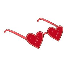 Heart Shaped Glasses N3