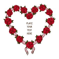 Roses heart frame N3