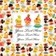 cartoon cake card N4