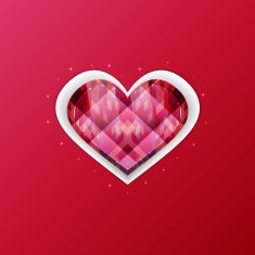 Card for Valentines day with heart N2