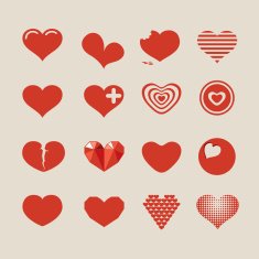 Hearts Vector Icon Set N5
