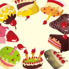 cute cartoon cake card N2