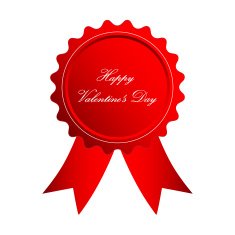 Valentines Day badge