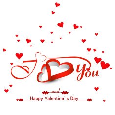 Beautiful hearts card for valentine's day background vector illustration