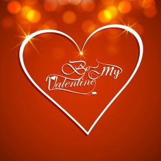 Beautiful card for valentine's day heart background colorful vector illustration