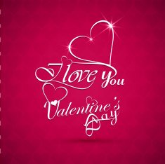 Beautiful I love You valentine's day text design background vector