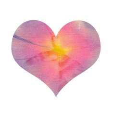 batik heart on white background