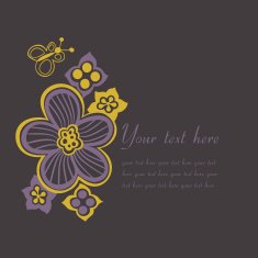 flower card with space for text