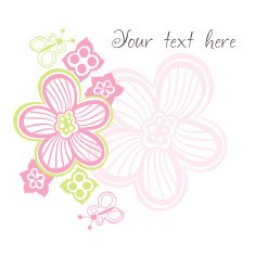flower card with space for text N3