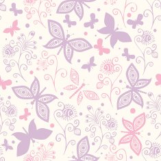 Romantic butterfly seamless pattern