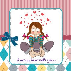 pretty young girl in love N10