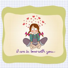 pretty young girl in love N12