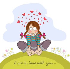 pretty young girl in love N14