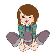 romantic girl is sitting barefoot N3