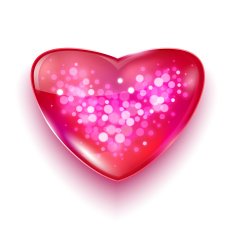 Glass heart for Happy Valentine Day Card N5