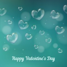 'happy valentine's day' Heart-shaped soap bubbles
