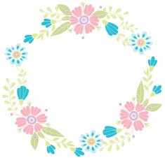 Flower frame Designed for invitations the holidays N2