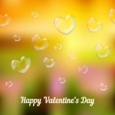 'happy valentine's day' Heart-shaped soap bubbles N2