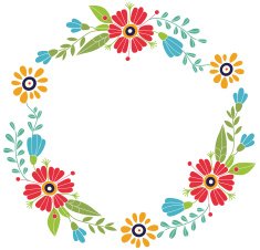 Flower frame Designed for invitations the holidays N6