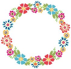 Flower frame Designed for invitations the holidays N7