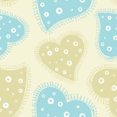 Seamless pattern with decorative hearts N4