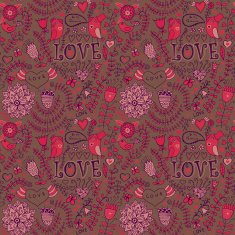 Romantic seamless pattern with hearts N125