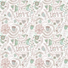 Romantic seamless pattern with hearts N130