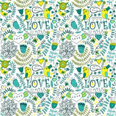 Romantic seamless pattern with hearts N131