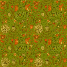 Romantic seamless pattern with hearts N132
