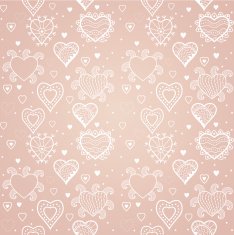 Romantic seamless pattern with hearts N138