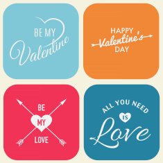 Valentine's Day vector poster N75