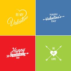 Valentine's Day vector poster N77